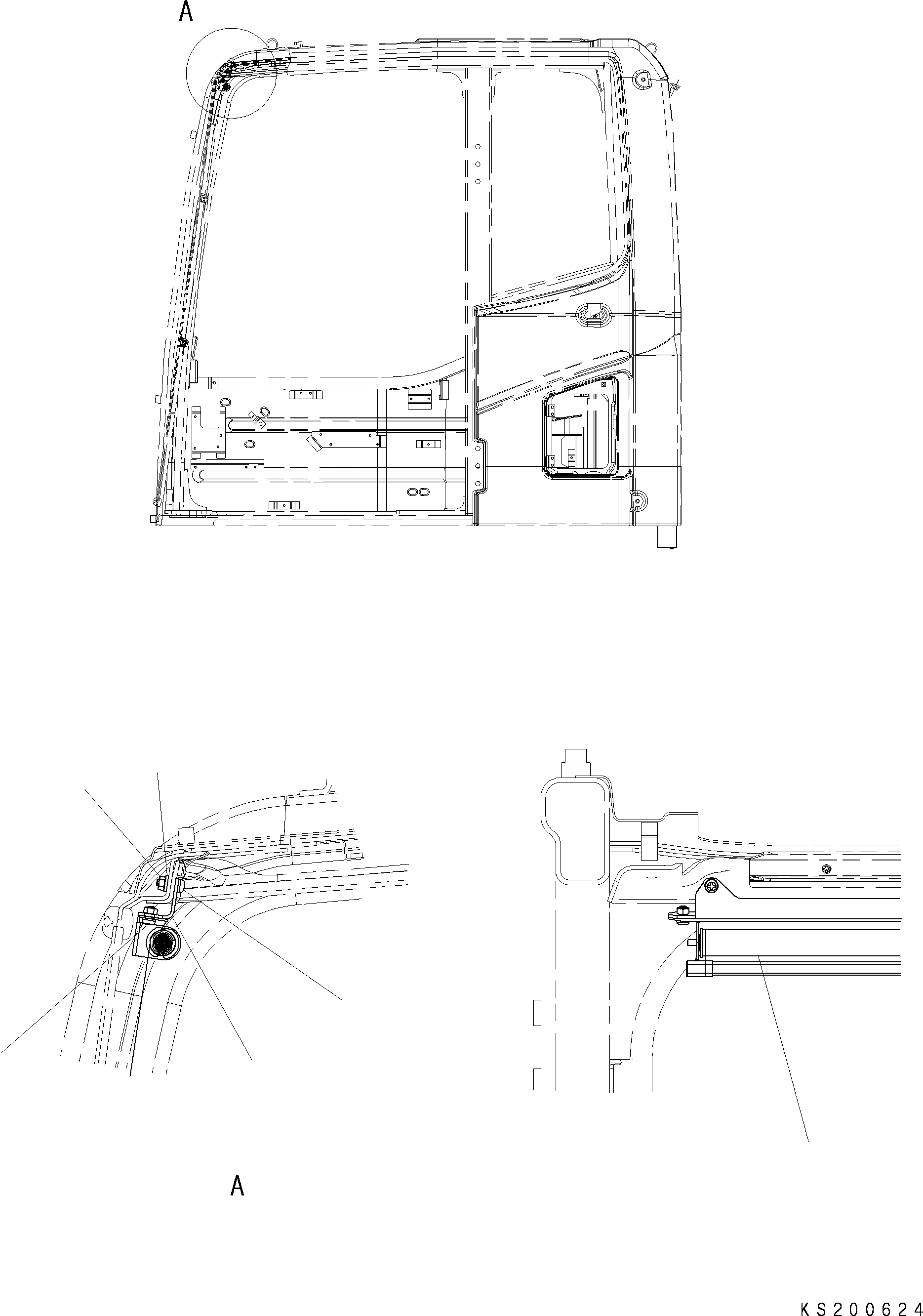 Excavators Komatsu / PC700LC-11 S/N 80013-UP(PC00032U) / Sunvisor(K007001 : K0330-001001)