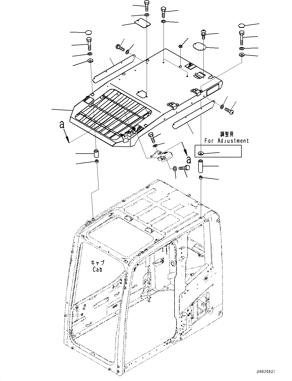 Excavators Komatsu / PC700LC-11 S/N 80013-UP(PC00032U) / Top Guard(K011001 : K0600-001001)