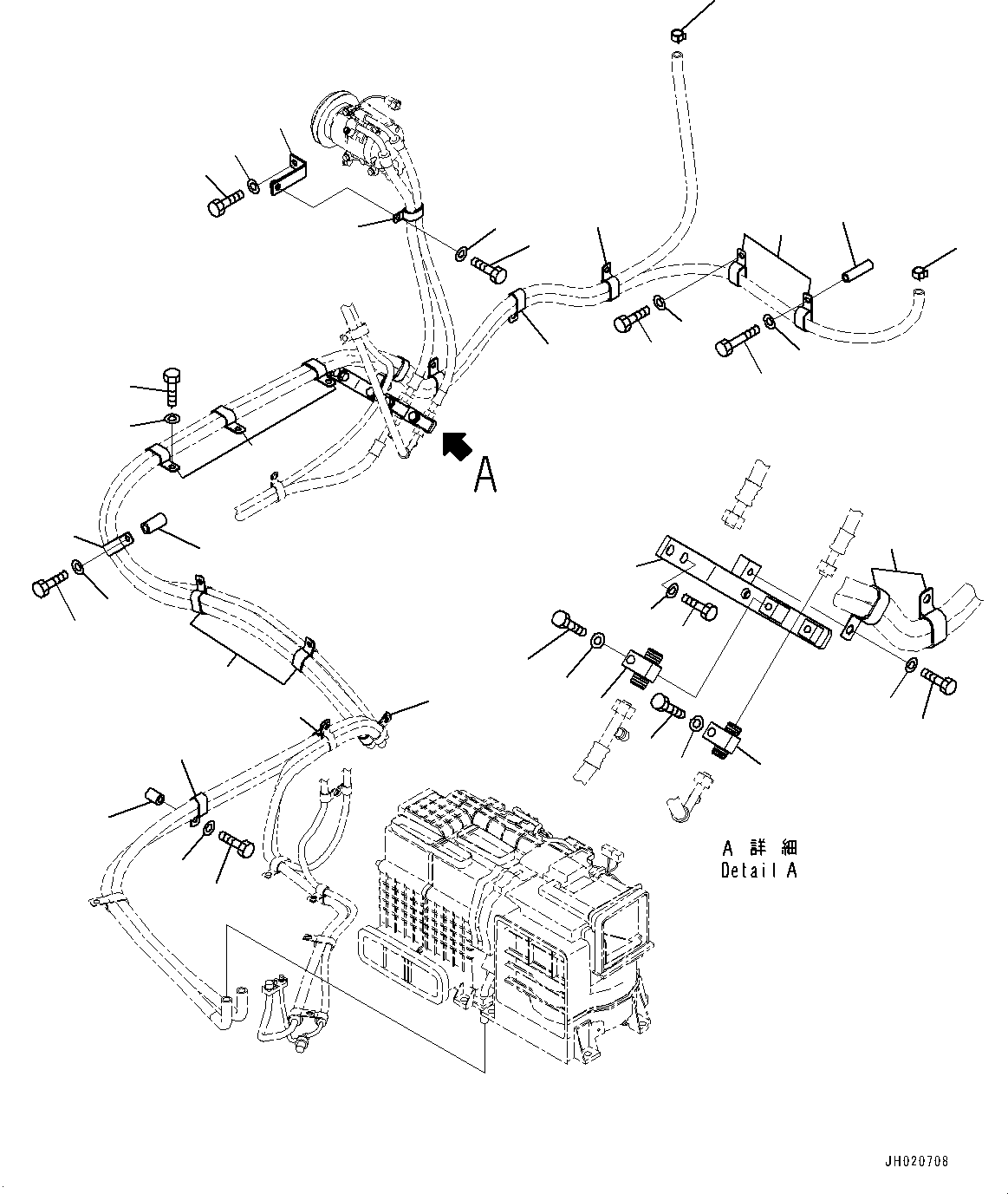 Excavators Komatsu / PC700LC-11 S/N 80013-UP(PC00032U) / Air Conditioner, Bracket(K013002 : K0700-001002)