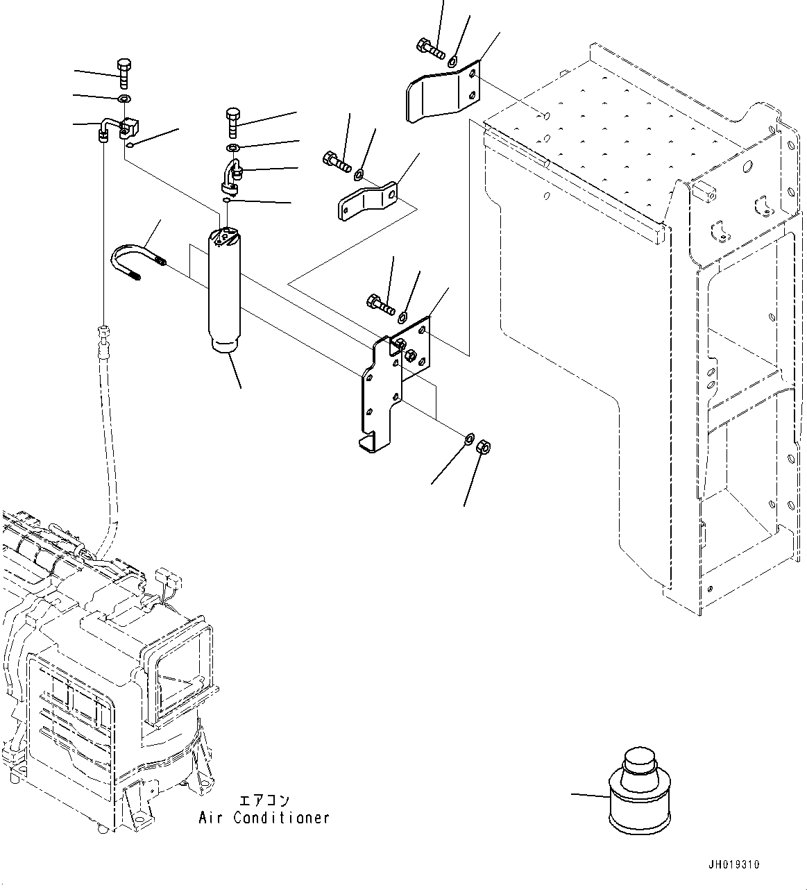 Excavators Komatsu / PC700LC-11 S/N 80013-UP(PC00032U) / Air Conditioner, Receiver Tank(K013003 : K0700-001003)