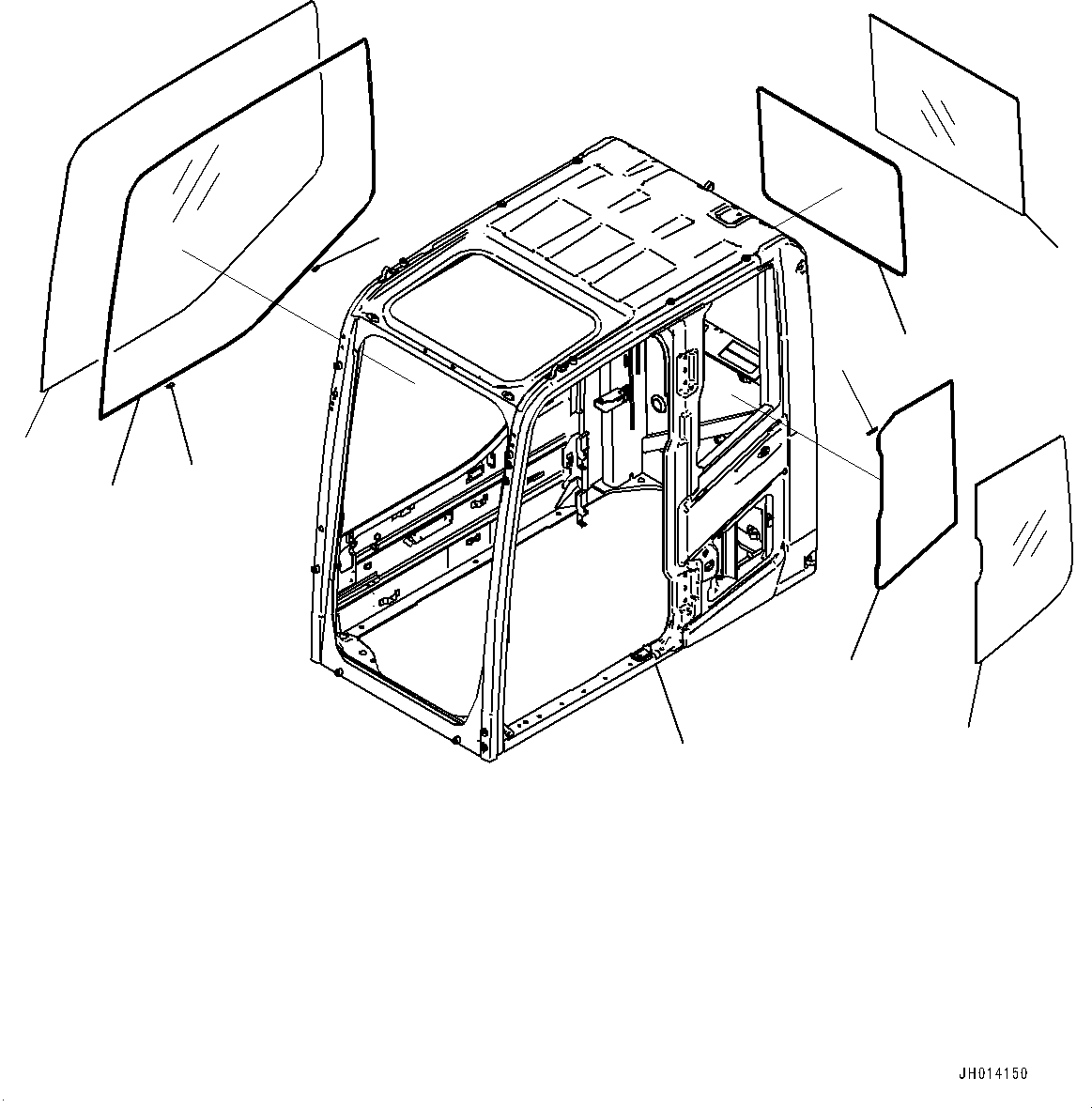 Excavators Komatsu / PC700LC-11 S/N 80013-UP(PC00032U) / Cab, Cab Body and Window(K014001 : K1110-002001)