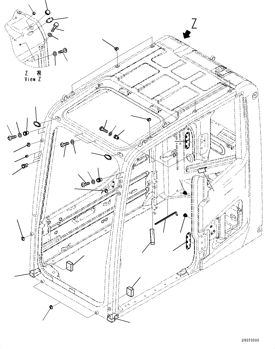 Excavators Komatsu / PC700LC-11 S/N 80013-UP(PC00032U) / Cab, Plug Bolt(K014012 : K1110-002012)