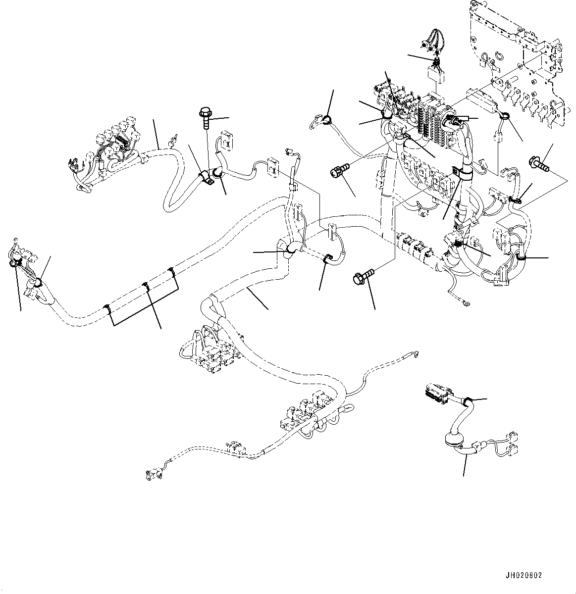 Excavators Komatsu / PC700LC-11 S/N 80013-UP(PC00032U) / Cab, Cab In Parts, Main Wiring Harness Clamp(K014024 : K1110-002024)