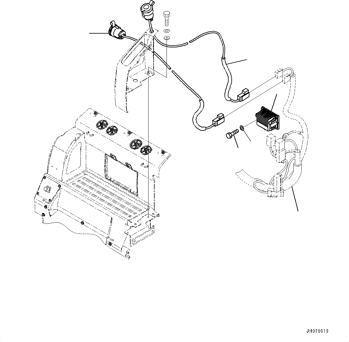 Excavators Komatsu / PC700LC-11 S/N 80013-UP(PC00032U) / Cab, Cab In Parts, Rear Cover, With 12V Converter(K014026 : K1110-002026)