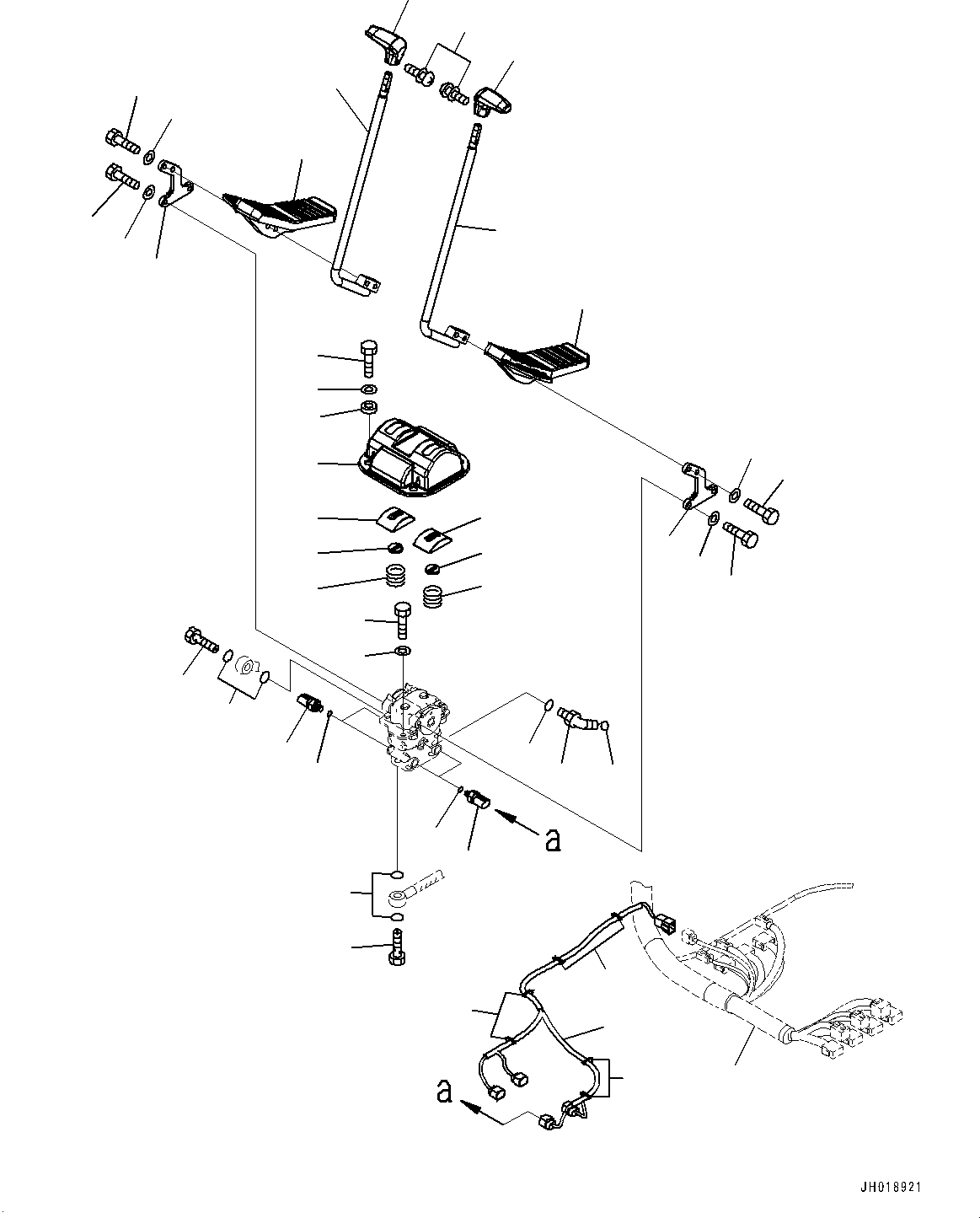 Excavators Komatsu / PC700LC-11 S/N 80013-UP(PC00032U) / Cab, Floor, Travel Control Lever(K014033 : K1110-002033)