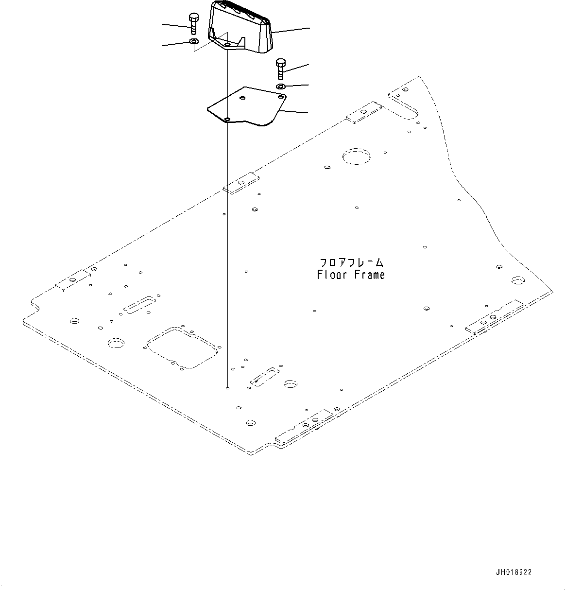 Excavators Komatsu / PC700LC-11 S/N 80013-UP(PC00032U) / Cab, Floor, Footrest, L.H.(K014034 : K1110-002034)