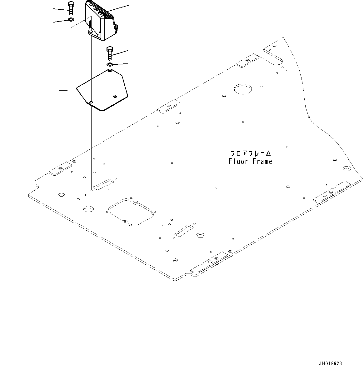 Excavators Komatsu / PC700LC-11 S/N 80013-UP(PC00032U) / Cab, Floor, Footrest, R.H.(K014035 : K1110-002035)