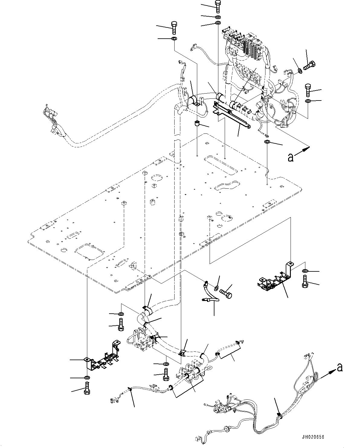 Excavators Komatsu / PC700LC-11 S/N 80013-UP(PC00032U) / Cab, Floor, Wiring Harness Clamp and Ground(K014040 : K1110-002040)