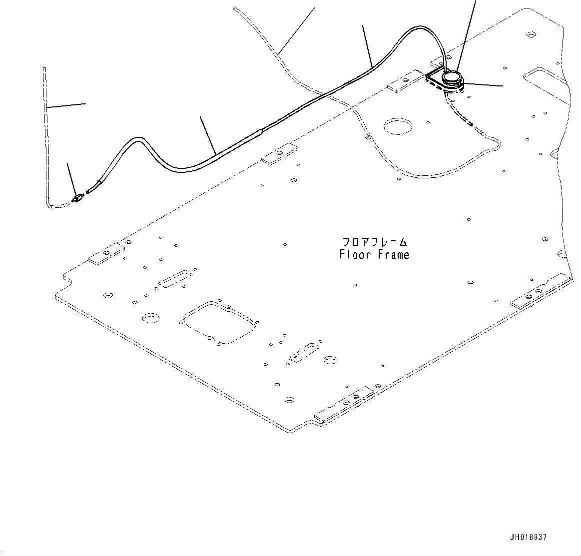 Excavators Komatsu / PC700LC-11 S/N 80013-UP(PC00032U) / Cab, Floor, Window Washer Hose(K014041 : K1110-002041)