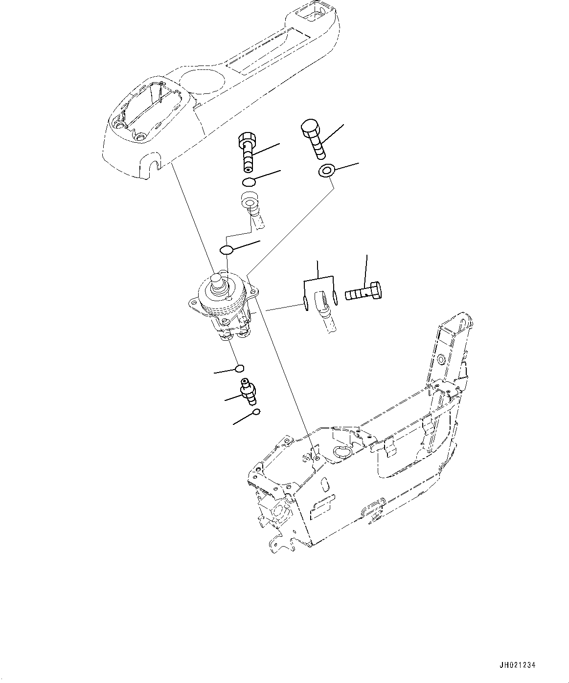 Excavators Komatsu / PC700LC-11 S/N 80013-UP(PC00032U) / Cab, Floor, PPC Valve Mounting for Work Equipment, L.H.(K014044 : K1110-002044)