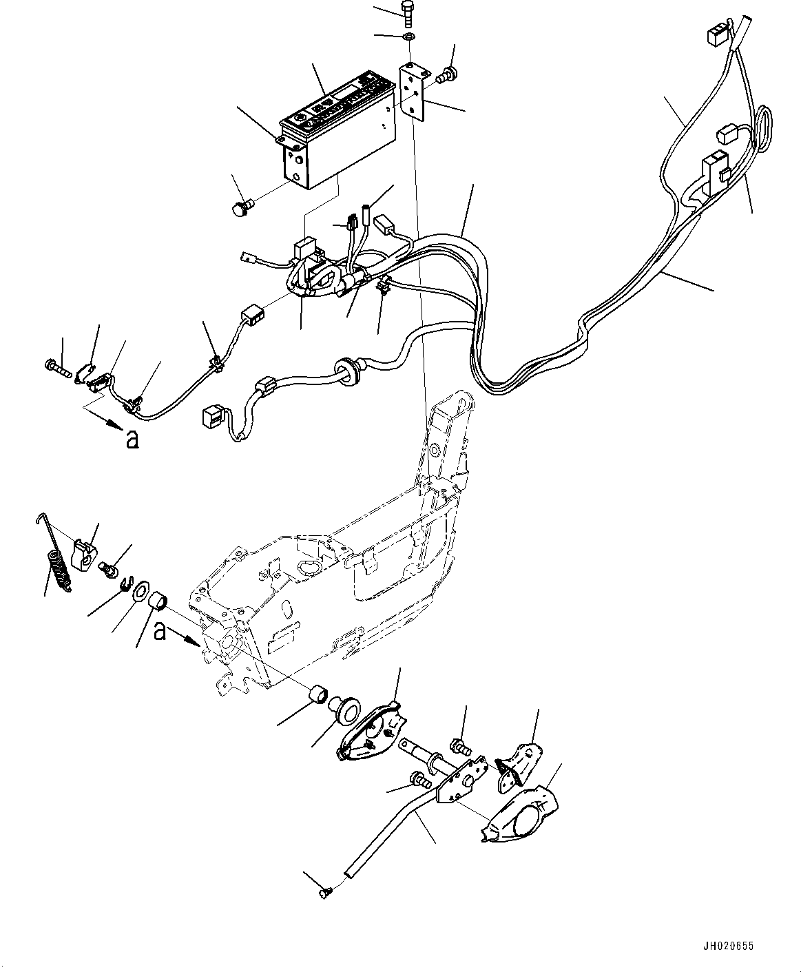 Excavators Komatsu / PC700LC-11 S/N 80013-UP(PC00032U) / Cab, Floor, Radio and Work Equipment Lock Lever(K014046 : K1110-002046)
