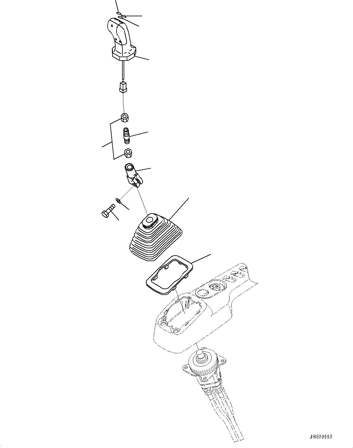 Excavators Komatsu / PC700LC-11 S/N 80013-UP(PC00032U) / Cab, Floor, Work Equipment Control Lever, R.H.(K014048 : K1110-002048)