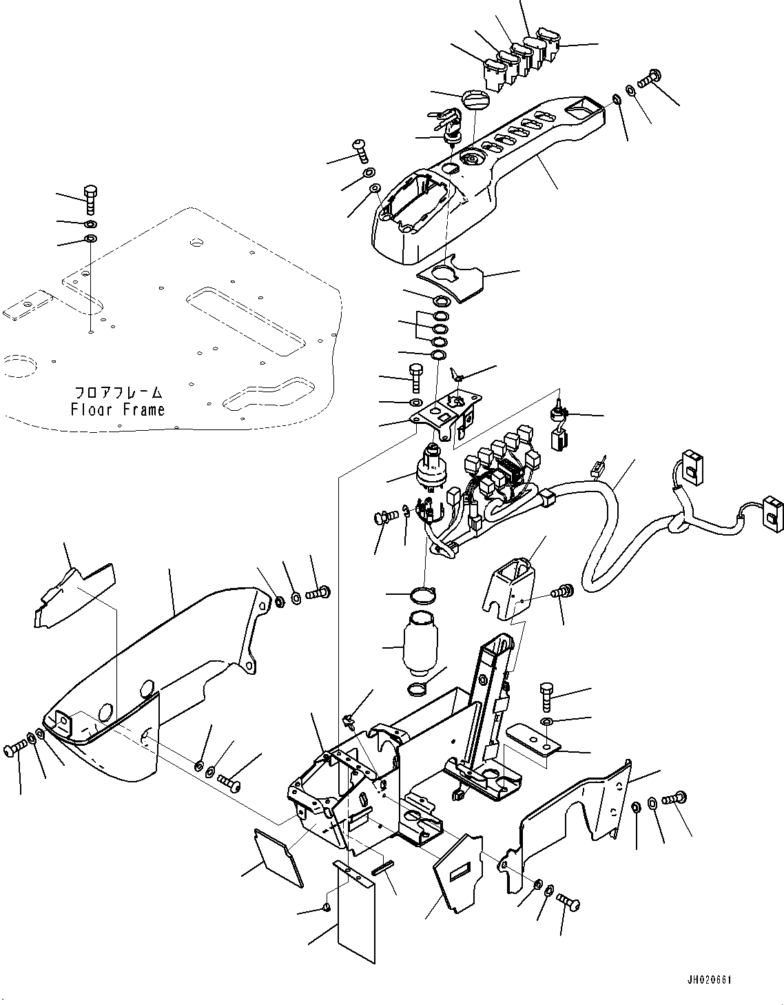 Excavators Komatsu / PC700LC-11 S/N 80013-UP(PC00032U) / Cab, Floor, Console, R.H.(K014051 : K1110-002051)