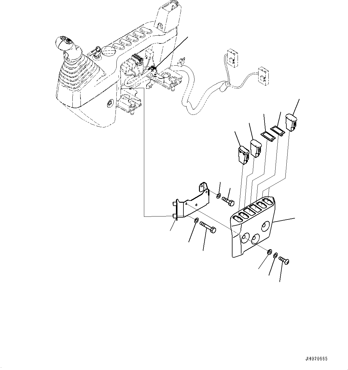 Excavators Komatsu / PC700LC-11 S/N 80013-UP(PC00032U) / Cab, Floor, Switch(K014052 : K1110-002052)