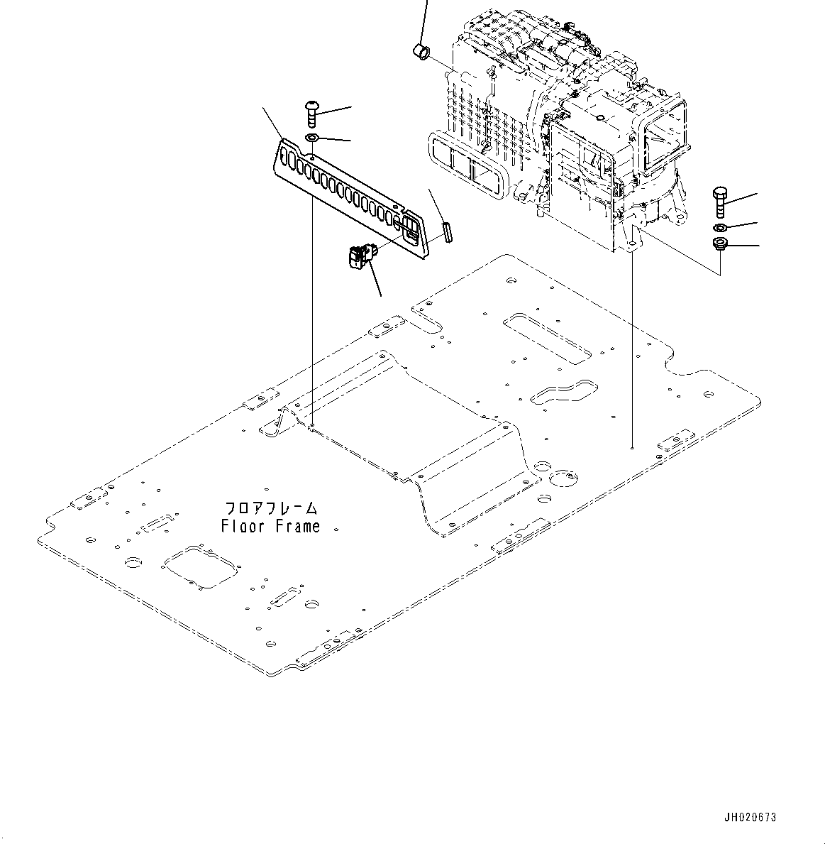 Excavators Komatsu / PC700LC-11 S/N 80013-UP(PC00032U) / Cab, Floor, Air Conditioner Mounting and Secondary Engine Stop Switch(K014057 : K1110-002057)