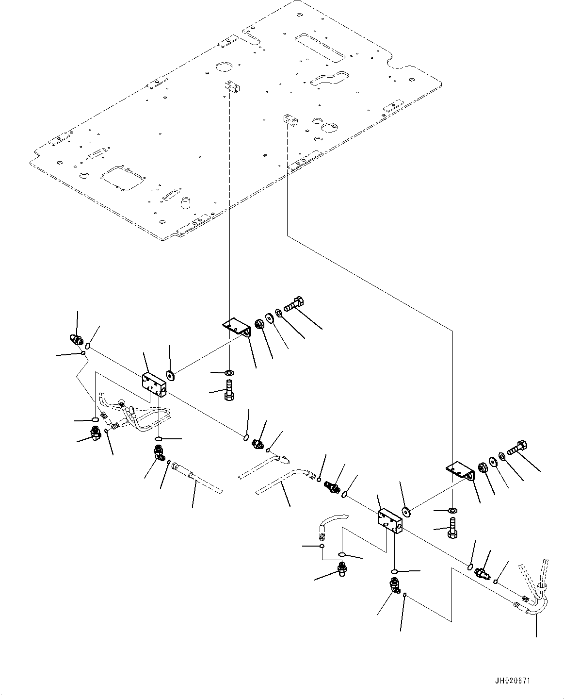 Excavators Komatsu / PC700LC-11 S/N 80013-UP(PC00032U) / Cab, Floor, P, T Block(K014062 : K1110-002062)
