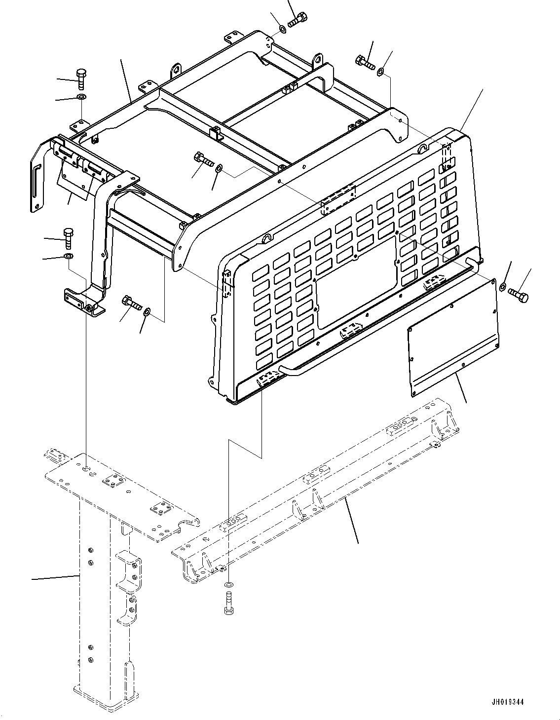 Excavators Komatsu / PC700LC-11 S/N 80013-UP(PC00032U) / Engine Hood, L.H. (1/2)(M001004 : M1110-001004)