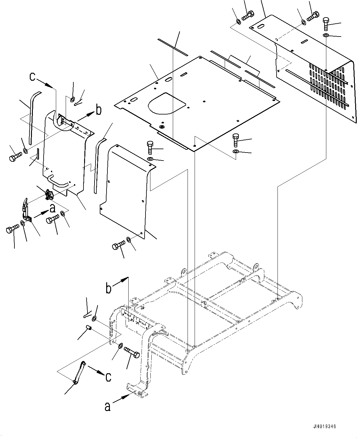 Excavators Komatsu / PC700LC-11 S/N 80013-UP(PC00032U) / Engine Hood, L.H. (2/2)(M001005 : M1110-001005)