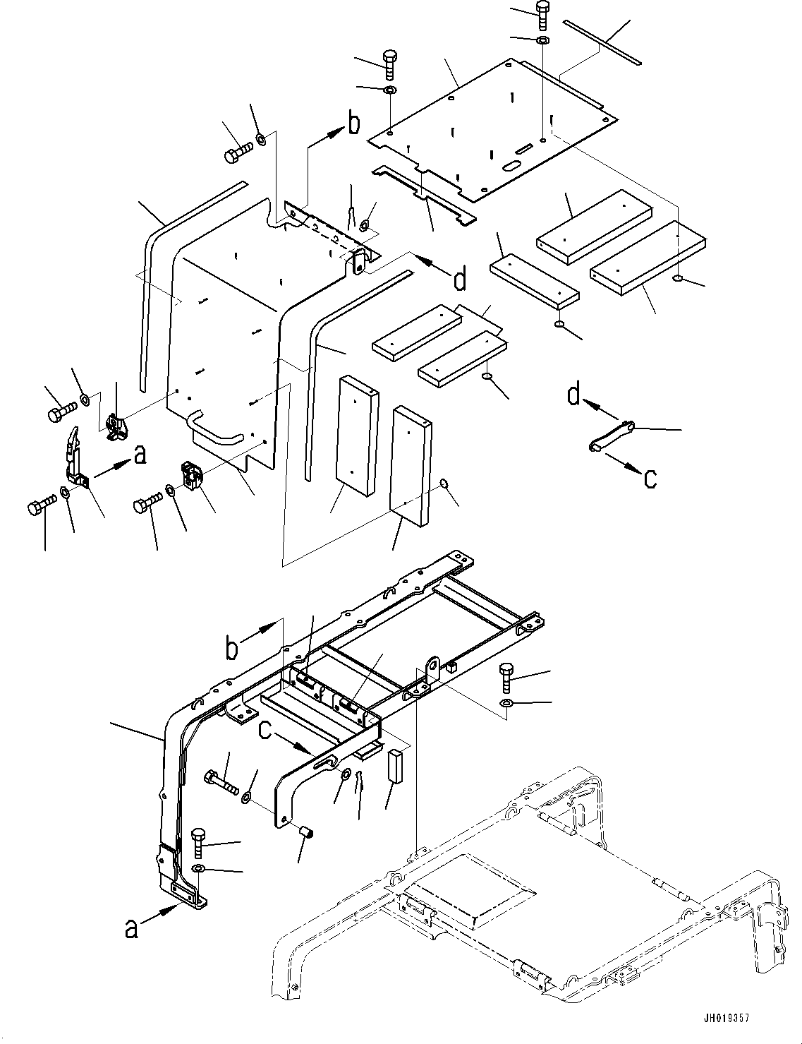 Excavators Komatsu / PC700LC-11 S/N 80013-UP(PC00032U) / Engine Hood, R.H.(M001006 : M1110-001006)