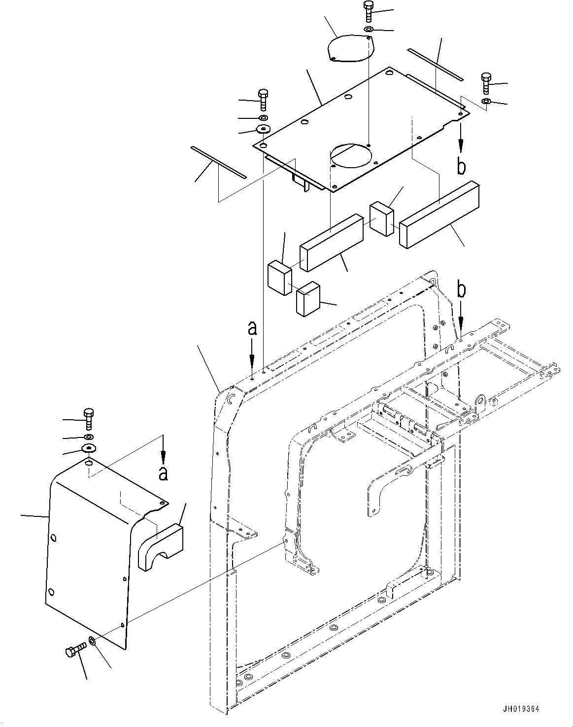 Excavators Komatsu / PC700LC-11 S/N 80013-UP(PC00032U) / Engine Hood, Cover, R.H. (1/2)(M001008 : M1110-001008)