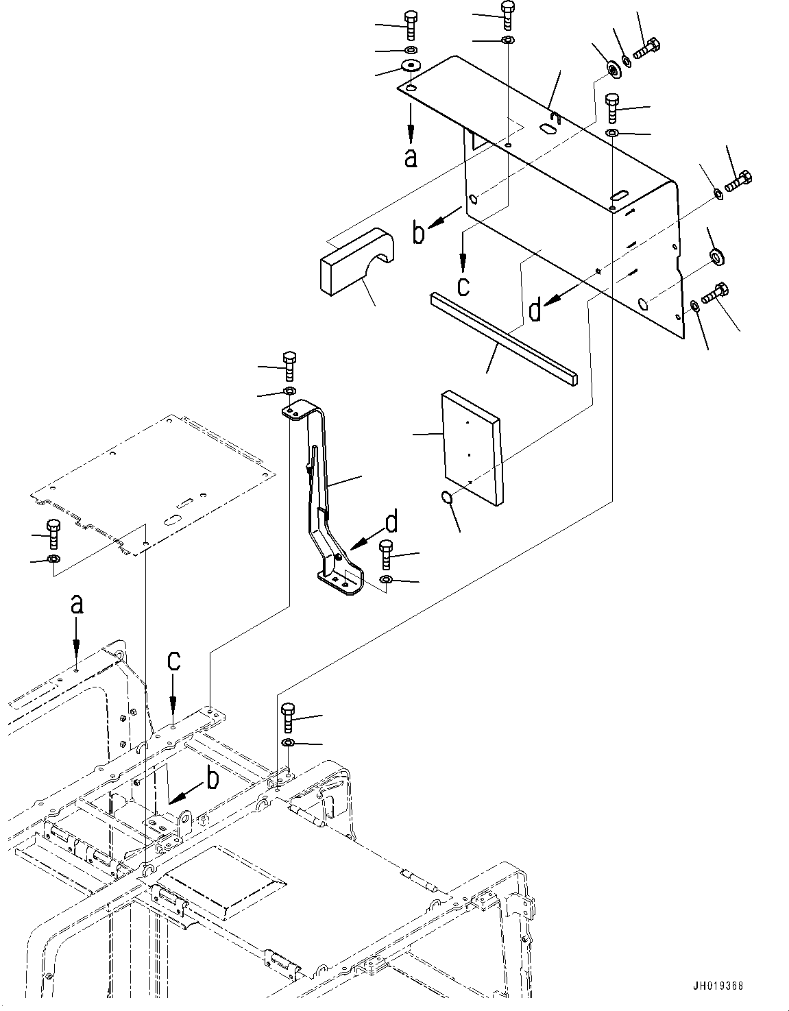 Excavators Komatsu / PC700LC-11 S/N 80013-UP(PC00032U) / Engine Hood, Cover, R.H. (2/2)(M001009 : M1110-001009)