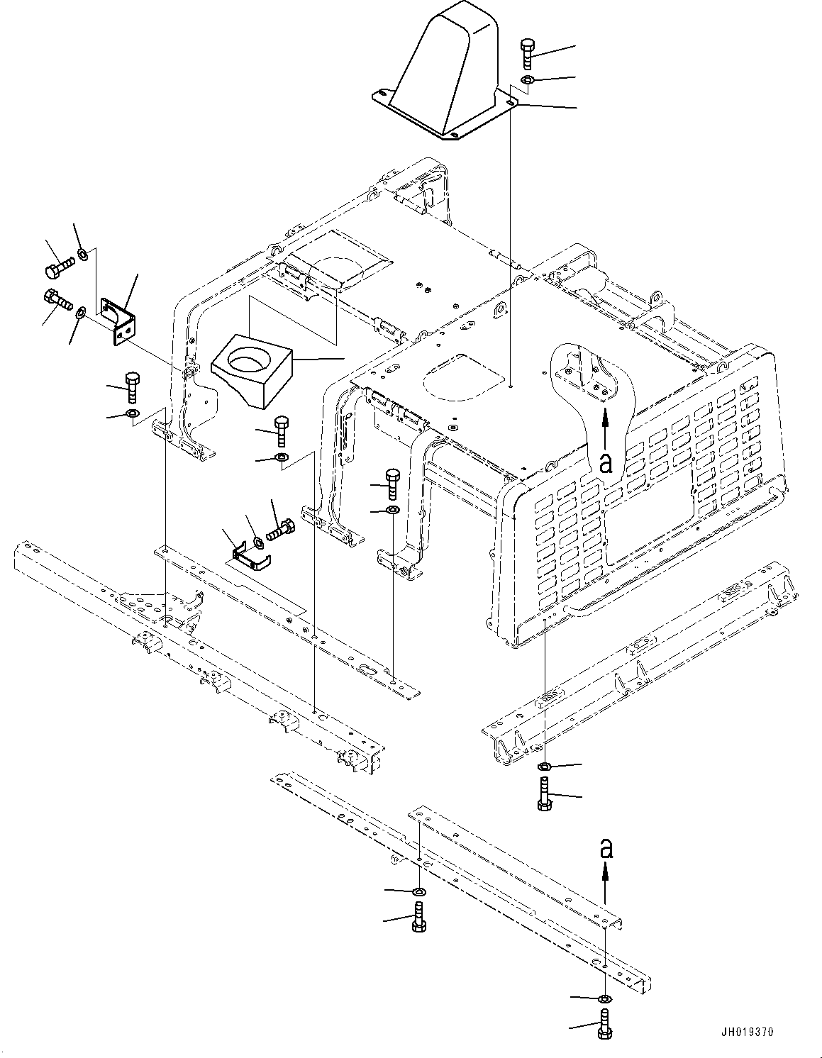 Excavators Komatsu / PC700LC-11 S/N 80013-UP(PC00032U) / Engine Hood, Bracket and Cover(M001010 : M1110-001010)