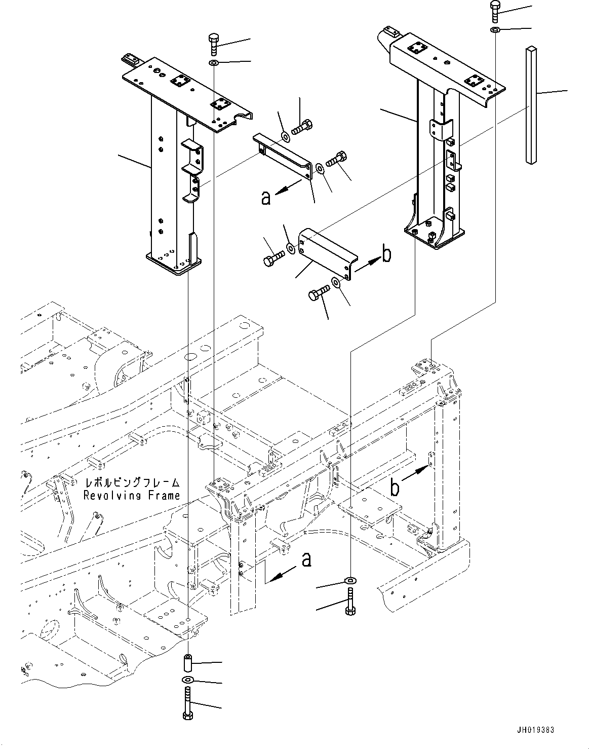 Excavators Komatsu / PC700LC-11 S/N 80013-UP(PC00032U) / Side Cover L.H., Frame(M003001 : M1130-001001)