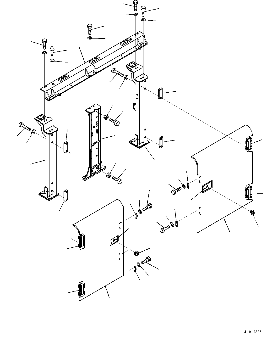 Excavators Komatsu / PC700LC-11 S/N 80013-UP(PC00032U) / Side Cover L.H., Door (1/2)(M003002 : M1130-001002)
