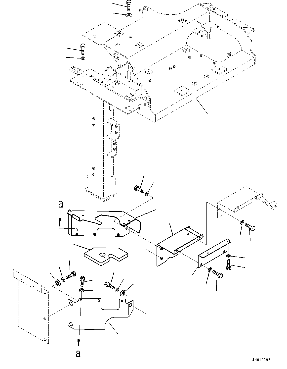 Excavators Komatsu / PC700LC-11 S/N 80013-UP(PC00032U) / Partition, (2/4)(M005002 : M1150-001002)
