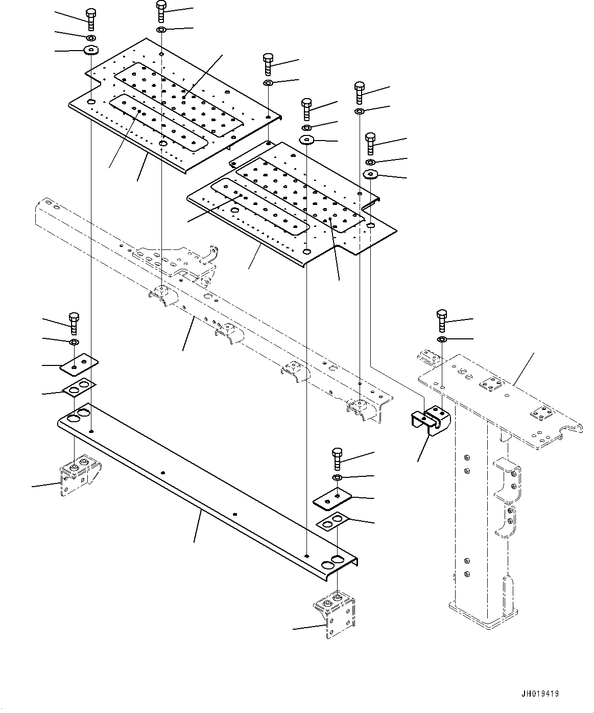 Excavators Komatsu / PC700LC-11 S/N 80013-UP(PC00032U) / Upper Cover(M007001 : M1210-001001)