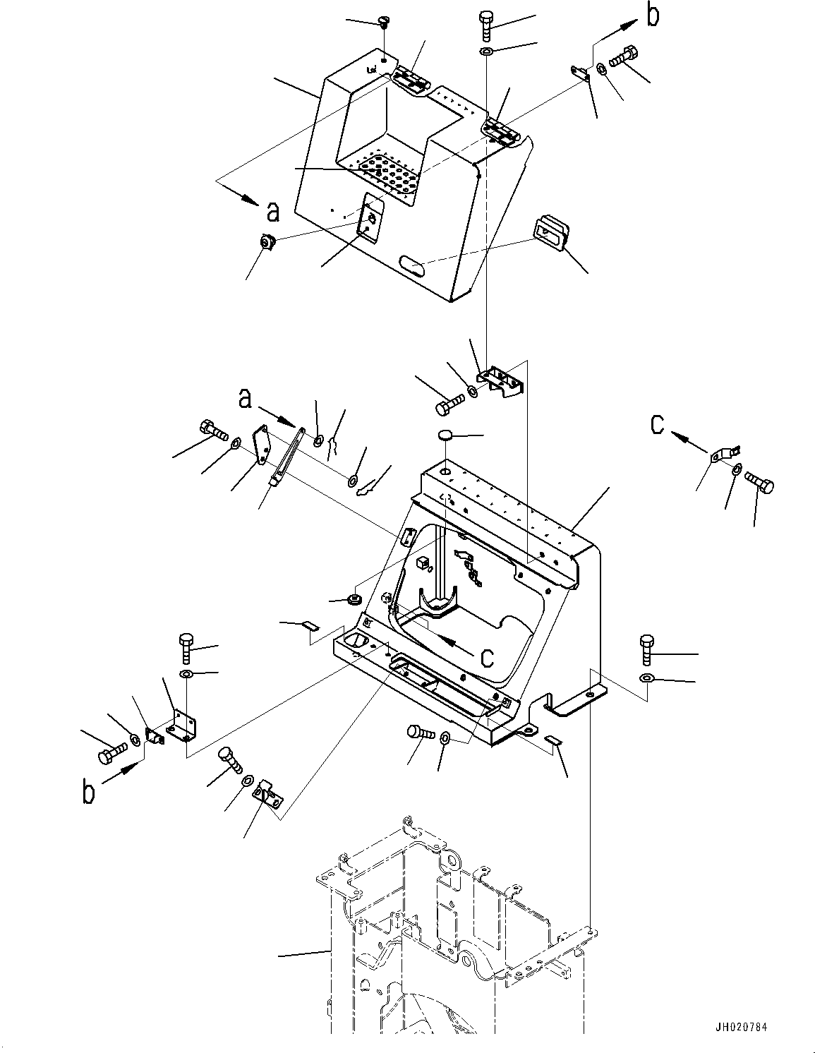 Excavators Komatsu / PC700LC-11 S/N 80013-UP(PC00032U) / Right Side Case, (3/4)(M008003 : M1220-001003)