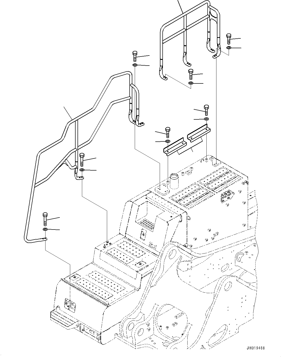 Excavators Komatsu / PC700LC-11 S/N 80013-UP(PC00032U) / Handrail(M009001 : M1310-001001)