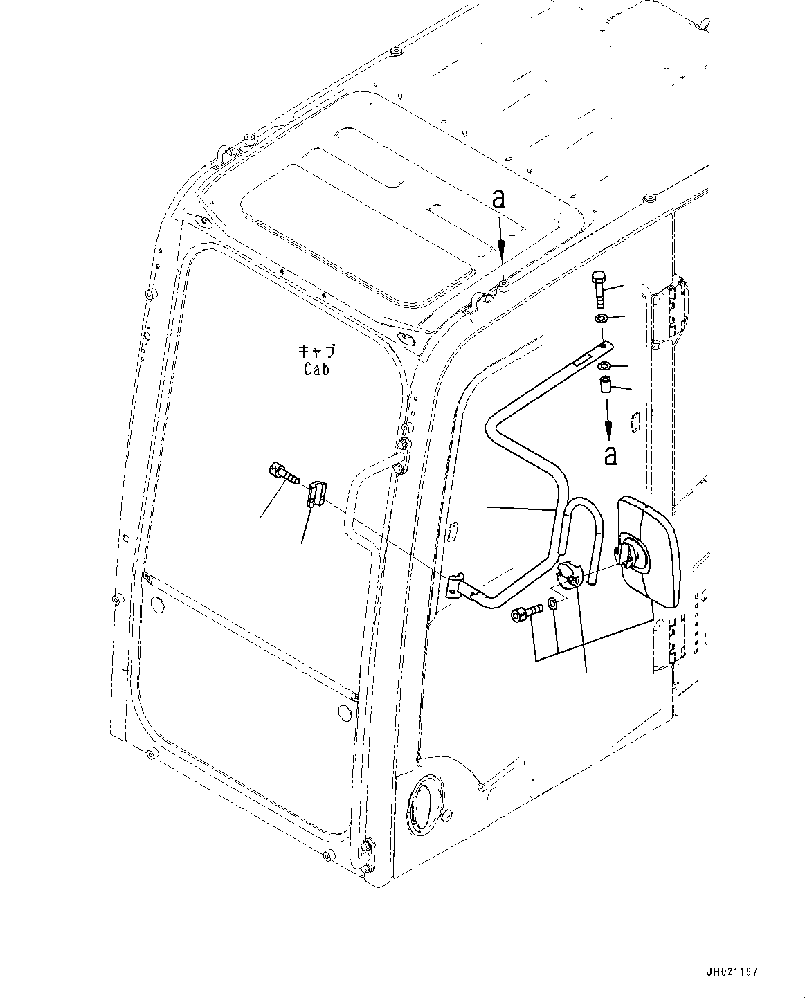 Excavators Komatsu / PC700LC-11 S/N 80013-UP(PC00032U) / Rearview Mirror L.H.(M012001 : M1410-002001)
