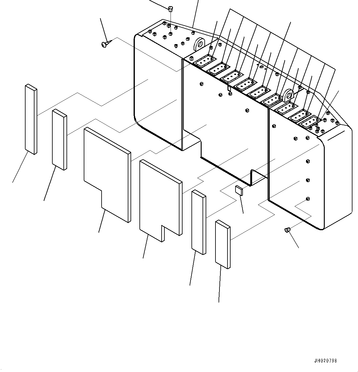 Excavators Komatsu / PC700LC-11 S/N 80013-UP(PC00032U) / Counterweight(M014001 : M1510-001001)