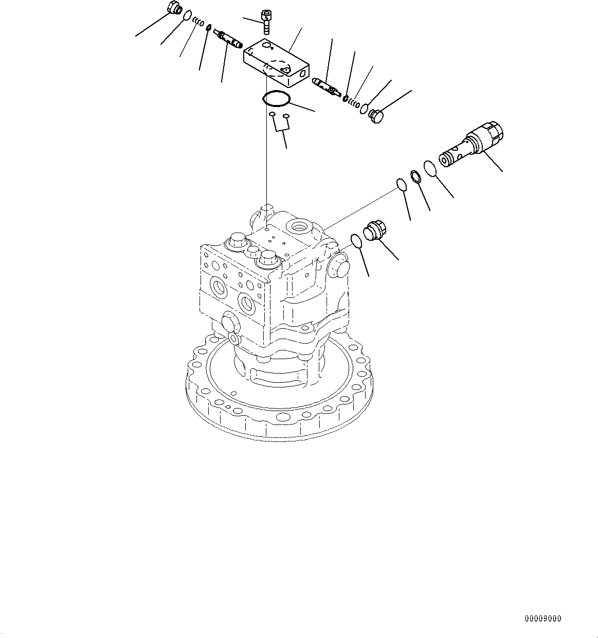Excavators Komatsu / PC700LC-11 S/N 80013-UP(PC00032U) / Swing Machinery and Motor, Swing Motor, R.H. (3/3)(N002003 : N1210-002003)