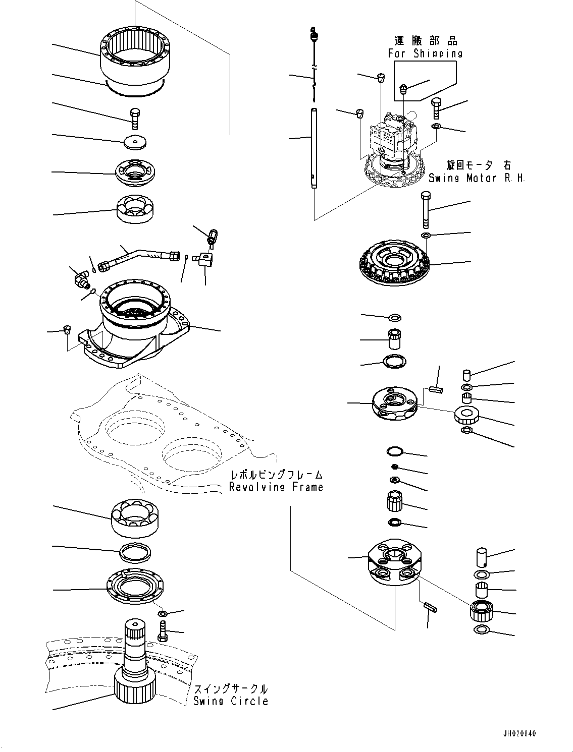Excavators Komatsu / PC700LC-11 S/N 80013-UP(PC00032U) / Swing Machinery and Motor, R.H.(N002004 : N1210-002004)