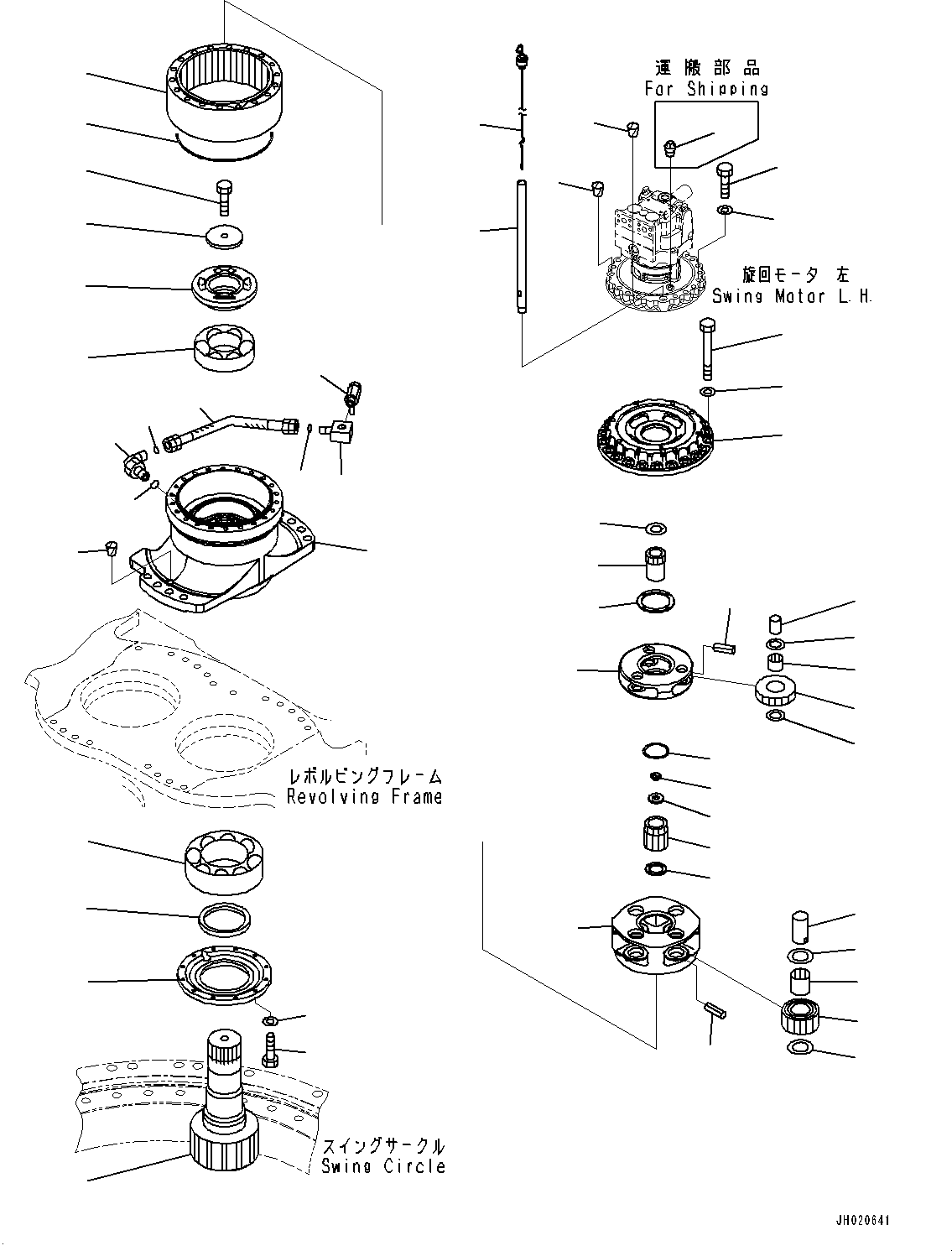 Excavators Komatsu / PC700LC-11 S/N 80013-UP(PC00032U) / Swing Machinery and Motor, L.H.(N002009 : N1210-002009)