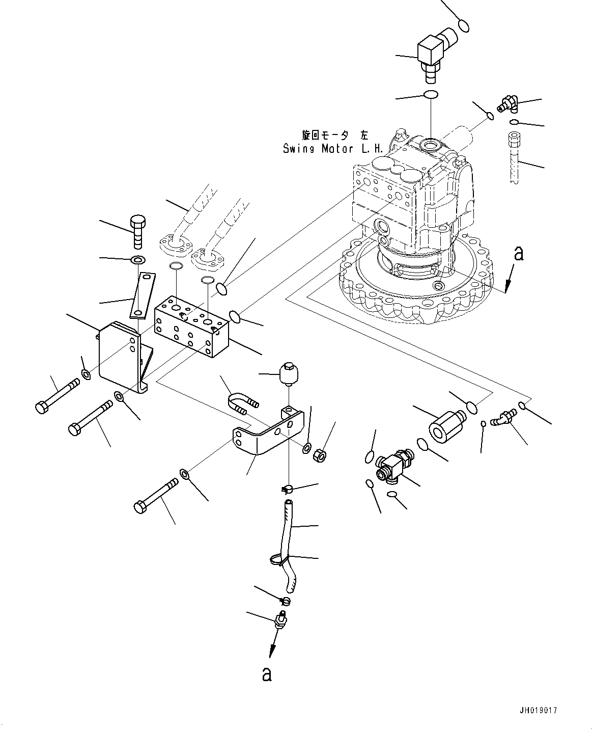 Excavators Komatsu / PC700LC-11 S/N 80013-UP(PC00032U) / Swing Machinery and Motor, Block (2/2)(N002010 : N1210-002010)