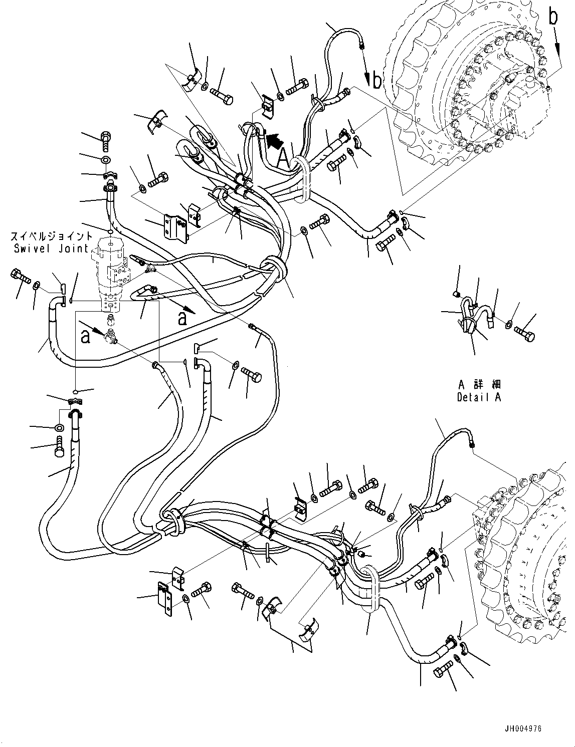 Excavators Komatsu / PC700LC-11 S/N 80013-UP(PC00032U) / Travel Piping, Travel Motor Piping(P001001 : P1120-001001)