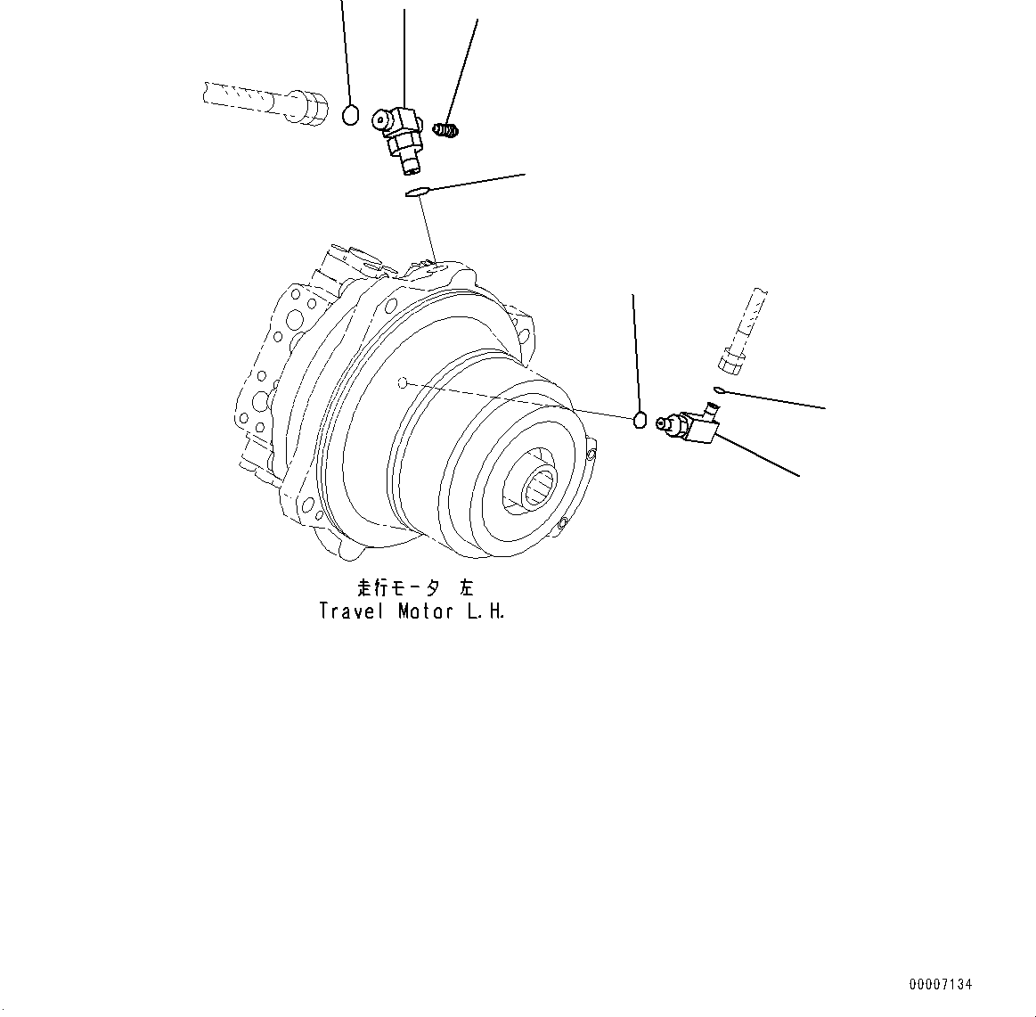Komatsu parts book diagram for PC700LC-11 S/N 80013-UP: TRACK FRAME, TRACK ROLLER GUARD, TRAVEL MOTOR L.H., RELATED PARTS