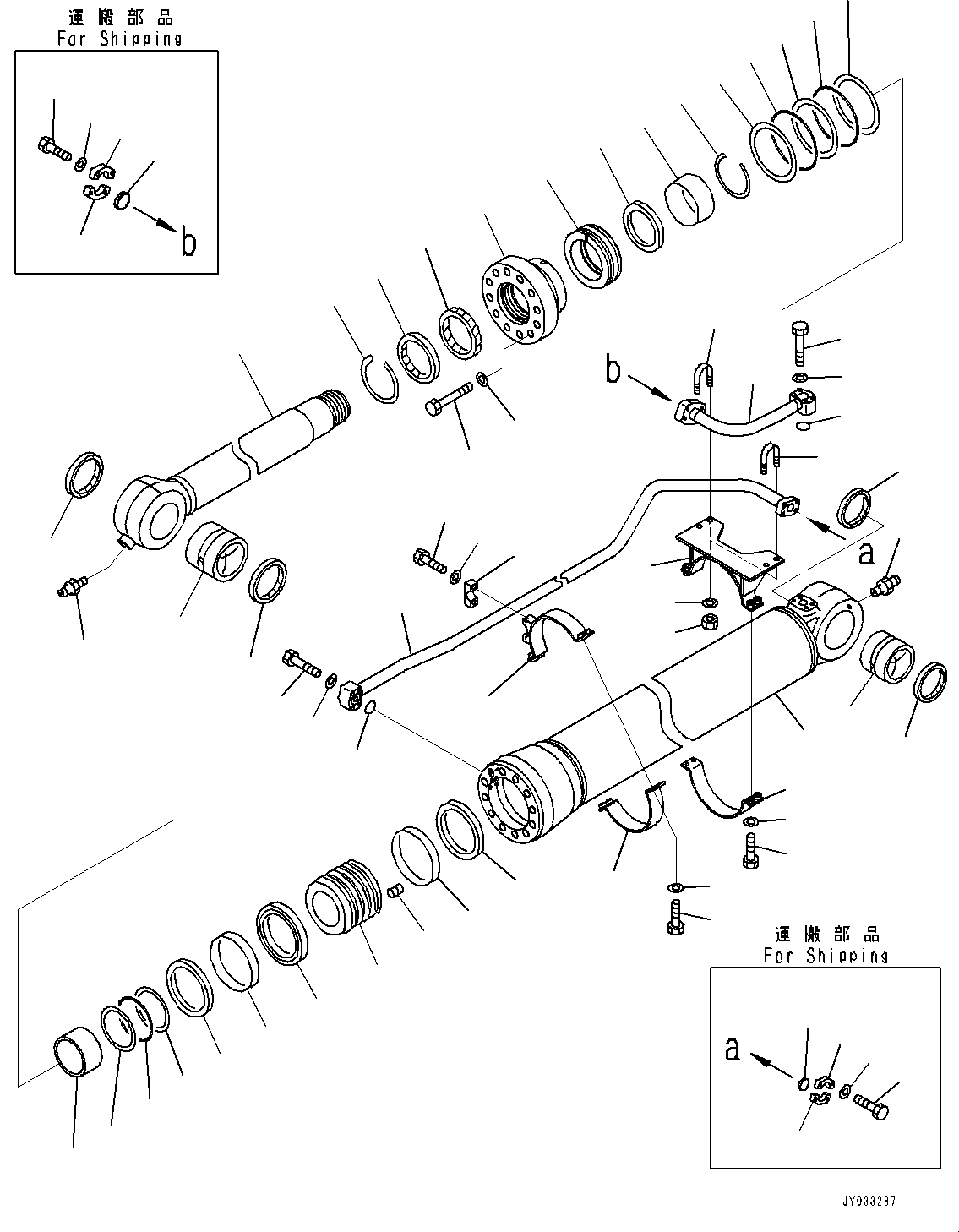 Komatsu parts book diagram for PC700LC-11 S/N 80013-UP: ARM, 3500MM, HEAVY DUTY TYPE, BUCKET CYLINDER
