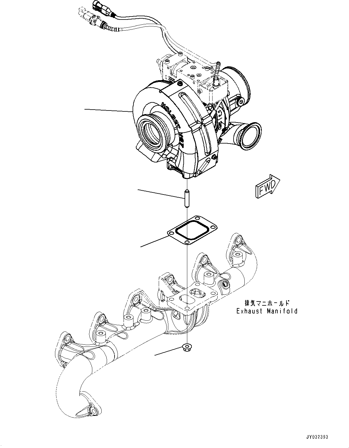 Engines Komatsu / SAA6D107E-3C S/N 22173774-UP (For PC210LCI-11)(PC00037U) / Variable Geometry Turbocharger (VGT)(A009001 : A1539-001001)