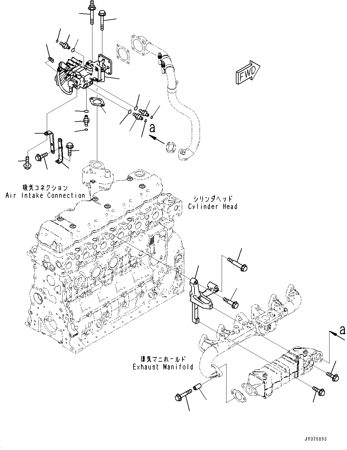 Engines Komatsu / SAA6D107E-3C S/N 22173774-UP (For PC210LCI-11)(PC00037U) / Exhaust Gas Re-circulation (EGR) Valve(A012001 : AER00-001001)