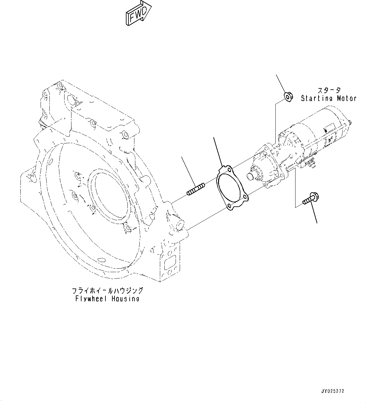 Engines Komatsu / SAA6D107E-3C S/N 22173774-UP (For PC210LCI-11)(PC00037U) / Starting Motor Mounting, 5.5KW(F002001 : ASM00-001001)