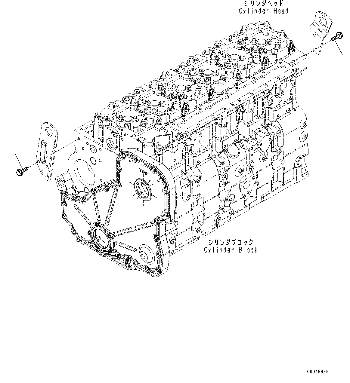Engines Komatsu / SAA6D114E-3F S/N 26866736-UP (For PC300-8M0/PC350LC-8M0)(PC00038U) / Lifting Arrangement Bolt(A020001 : ALA10-001001)