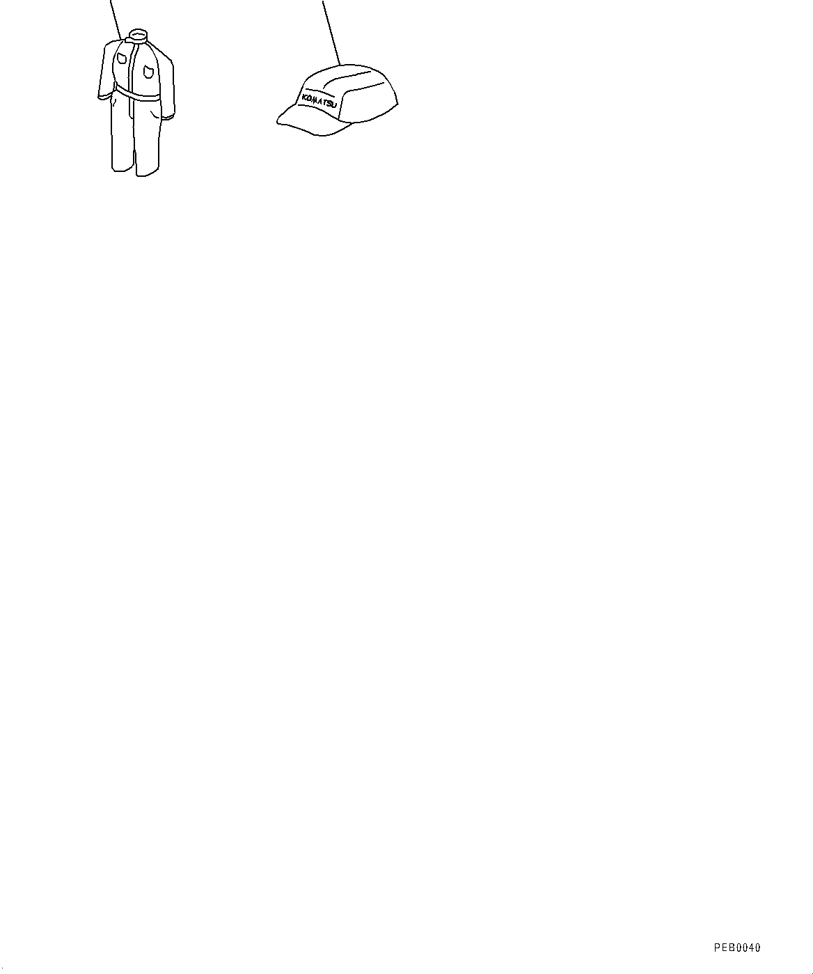 Komatsu parts book diagram for PC300-8M0 S/N K56001-UP: CAP AND OVERALL