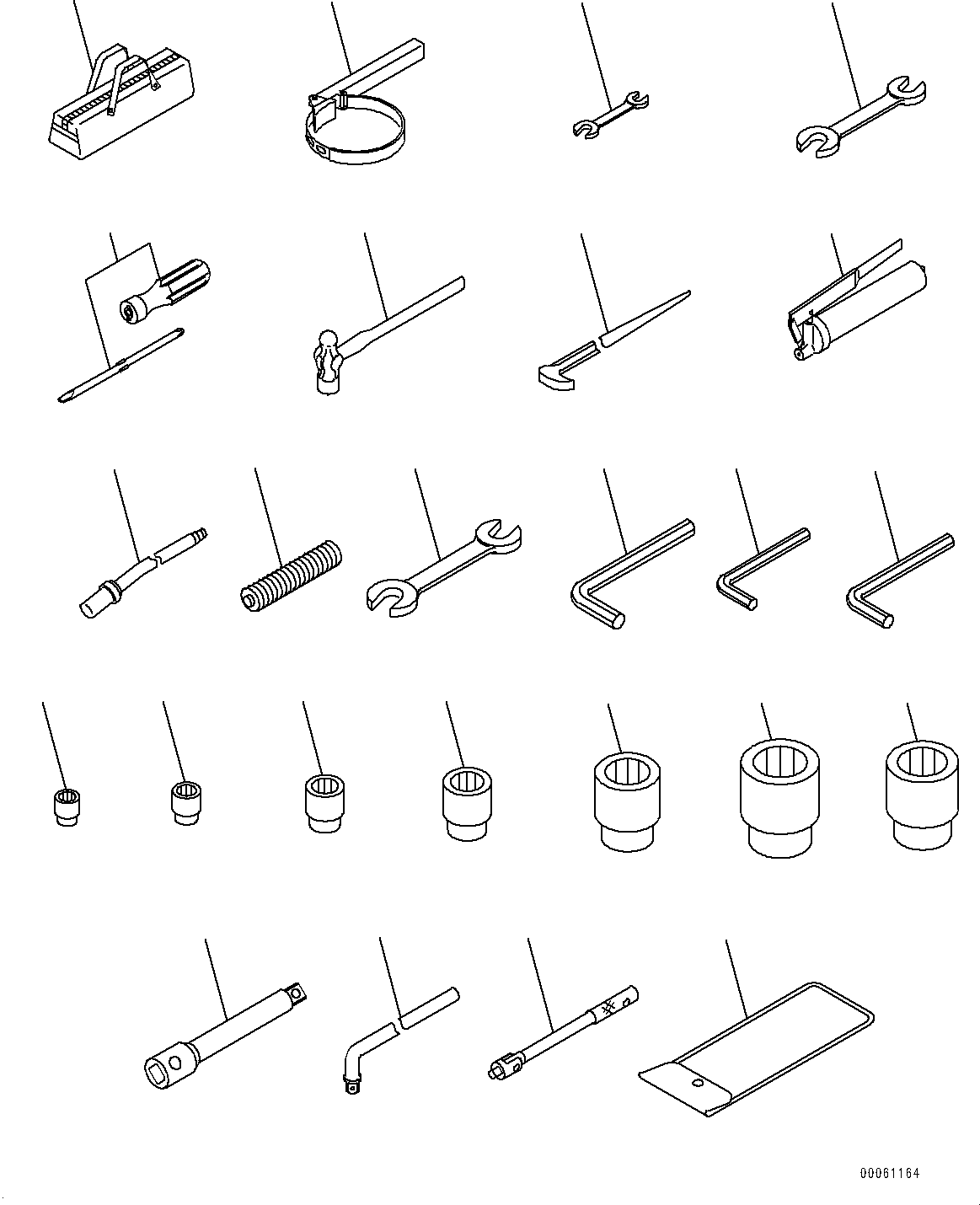 Komatsu parts book diagram for PC300-8M0 S/N K56001-UP: GENERAL TOOL SET