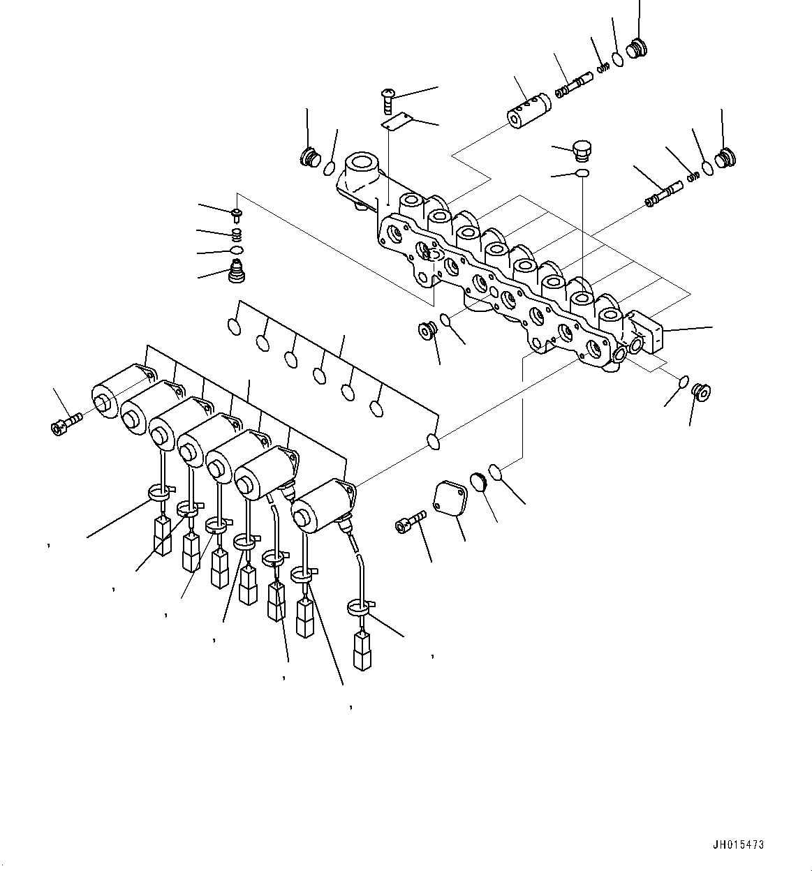 Komatsu parts book diagram for PC350LC-8M0 S/N K52001-UP: SOLENOID VALVE, INNER PARTS