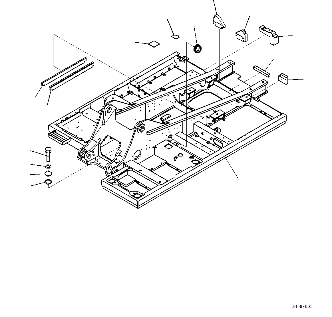Komatsu parts book diagram for PC350LC-8M0 S/N K52001-UP: REVOLVING FRAME, EN ISO ACCESS 2011