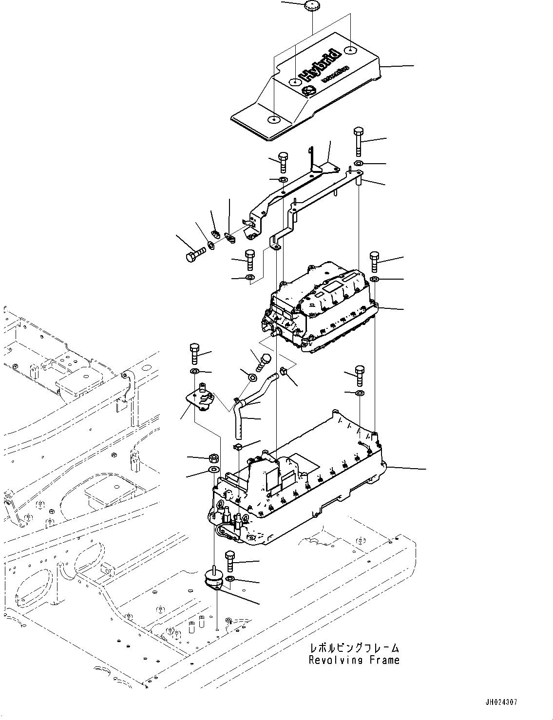 Komatsu parts book diagram for HB215LC-3 S/N K70001-UP: ELECTRIC WIRING HARNESS, INVERTER CAPACITOR